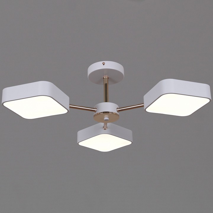 Люстра на штанге De Markt 03360-0.3-03 3 лампы белый золото 03360-0.3-03 WH+FGD