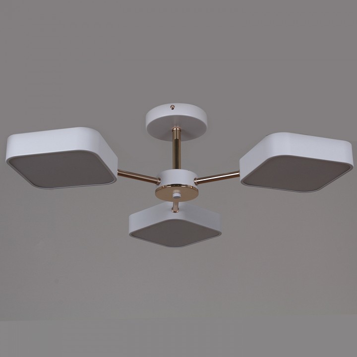 Люстра на штанге De Markt 03360-0.3-03 3 лампы белый золото 03360-0.3-03 WH+FGD