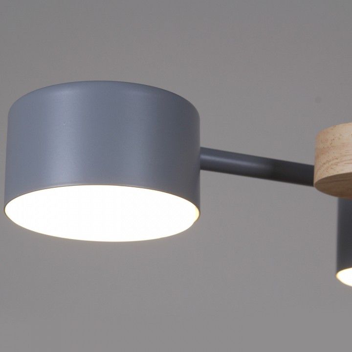 Люстра на штанге De Markt 03758-0.3-06 6xGX53 серый/дерево 03758-0.3-06 GREY+WOOD GX53