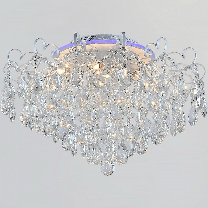 Люстра на штанге De Markt 04024-0.3-07 WH+SILVER PN+RGB