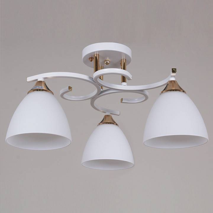 Потолочная люстра Reluce 05009-1 3 лампы White Gold 05009-0.3-03 WH+FG