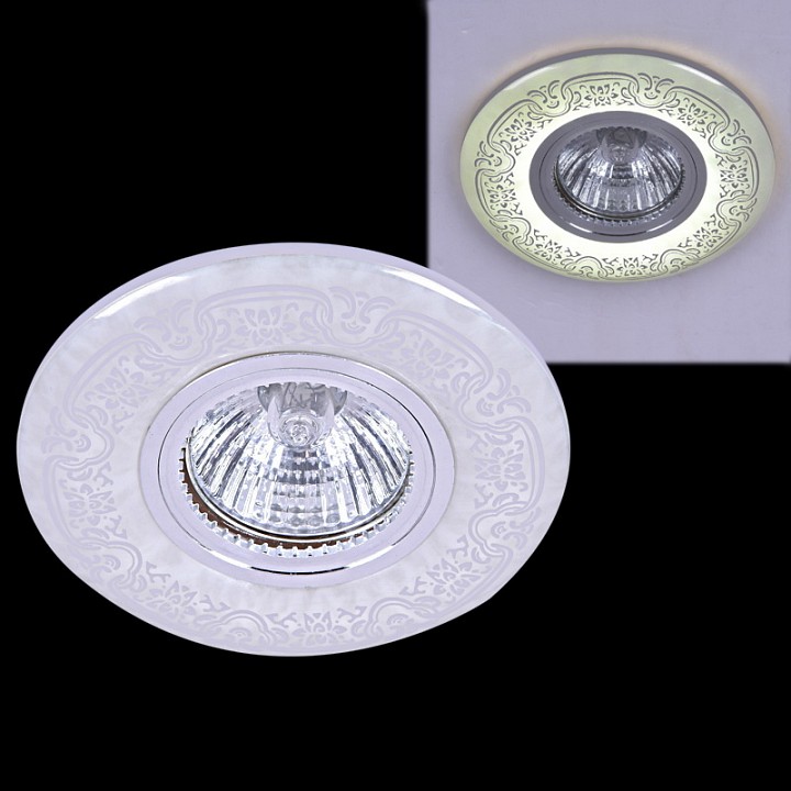Встраиваемый светильник 09502-9.0-001MN MR16+LED3W WH/CR