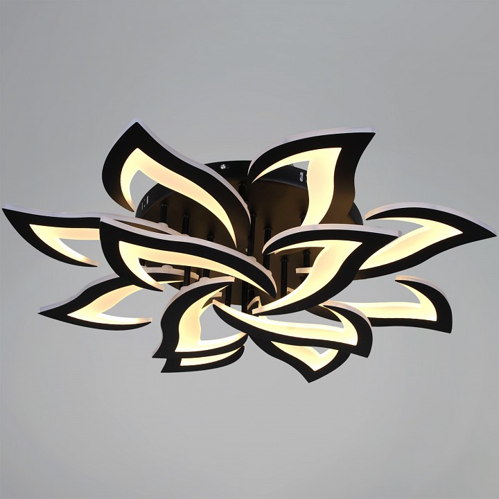 Люстра на штанге светодиодная Reluce 30150-0.3-8+4 BK