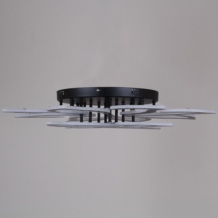 Люстра на штанге светодиодная Reluce 30150-0.3-8+4 BK