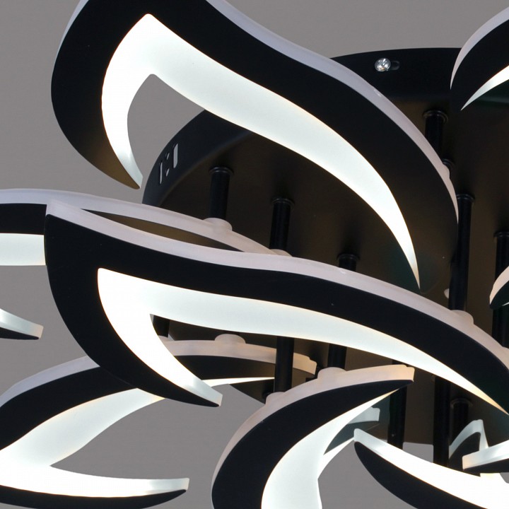 Люстра на штанге светодиодная Reluce 30150-0.3-8+4 BK