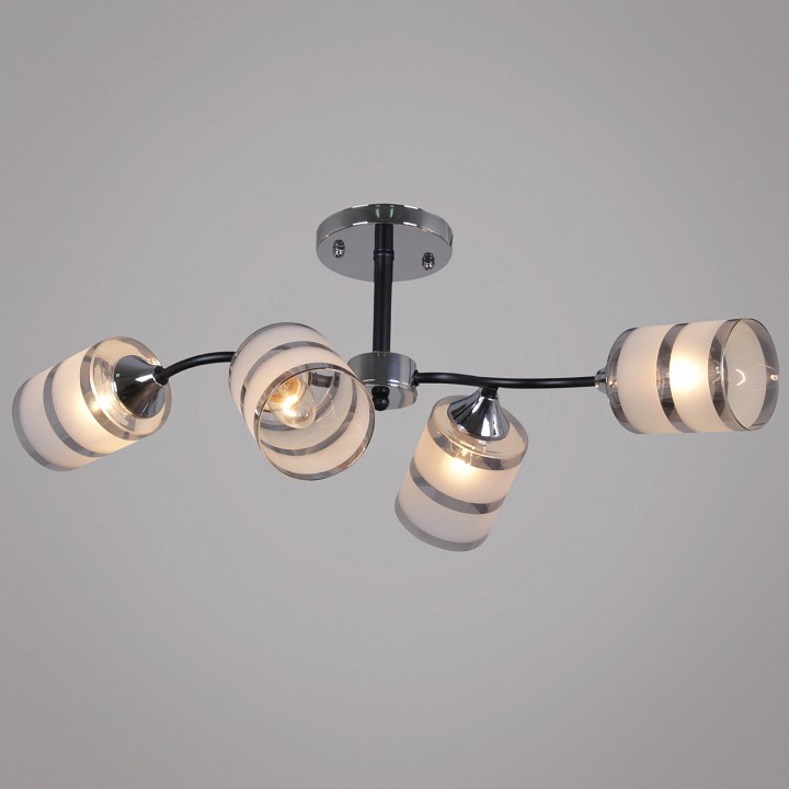 Люстра на штанге  45360-0.3-04 BK+CR