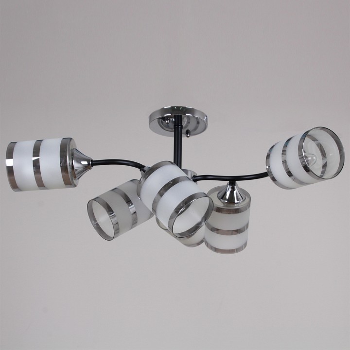 Люстра на штанге  45360-0.3-06 BK+CR