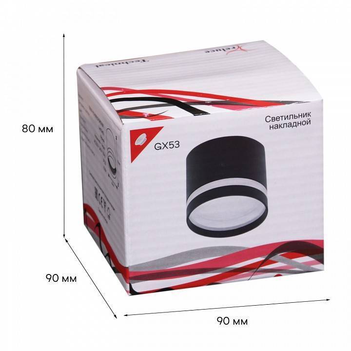 Накладной светильник Reluce 53001 53001-9.5-001LD GX53 BK