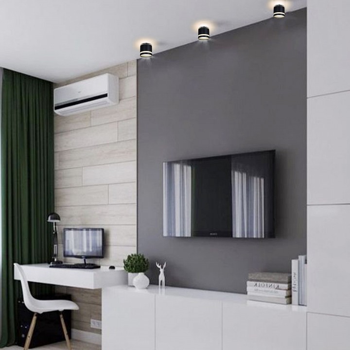 Накладной светильник 53001-9.5-001LD GX53+LED3W BK