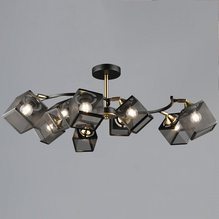 Люстра на штанге De City 60660-0.3-09 BK+COP 9 ламп 60660-0.3-09 BK+COP