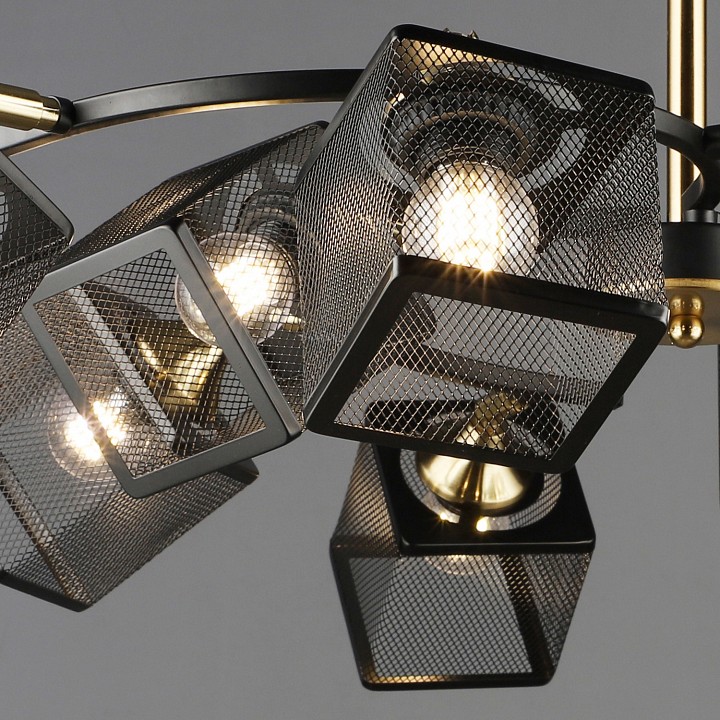 Люстра на штанге De City 60660-0.3-09 BK+COP 9 ламп 60660-0.3-09 BK+COP