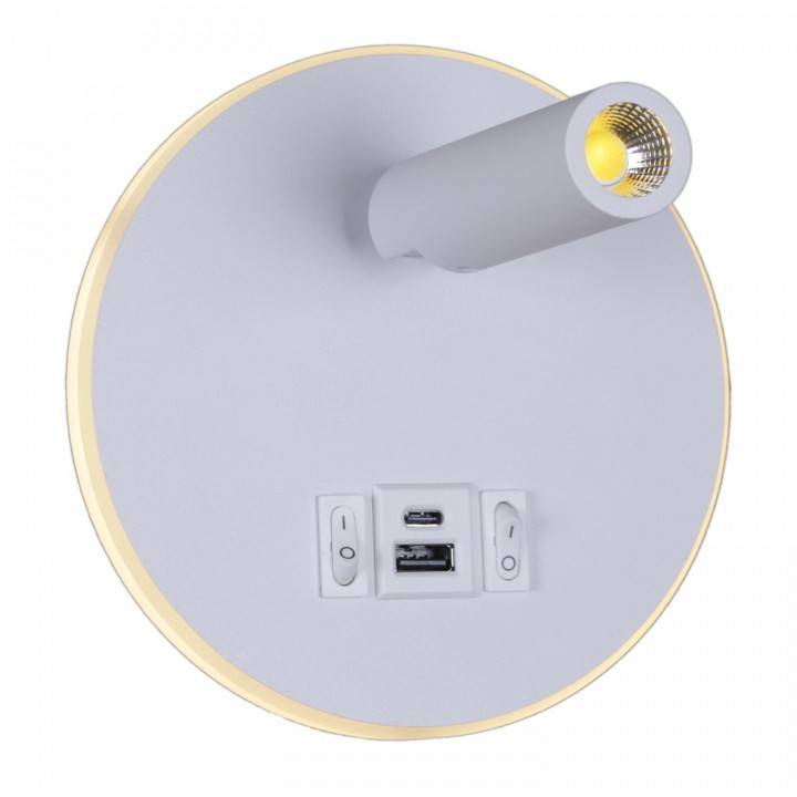 Бра 86203-9.2-001KT LED12W+USB WT