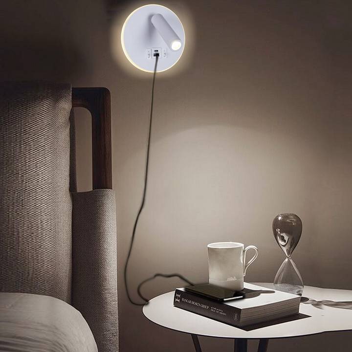 Бра 86203-9.2-001KT LED12W+USB WT