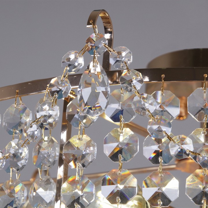 Люстра на штанге De Markt Сити 8xG9 золото 90192-0.3-08 FGD