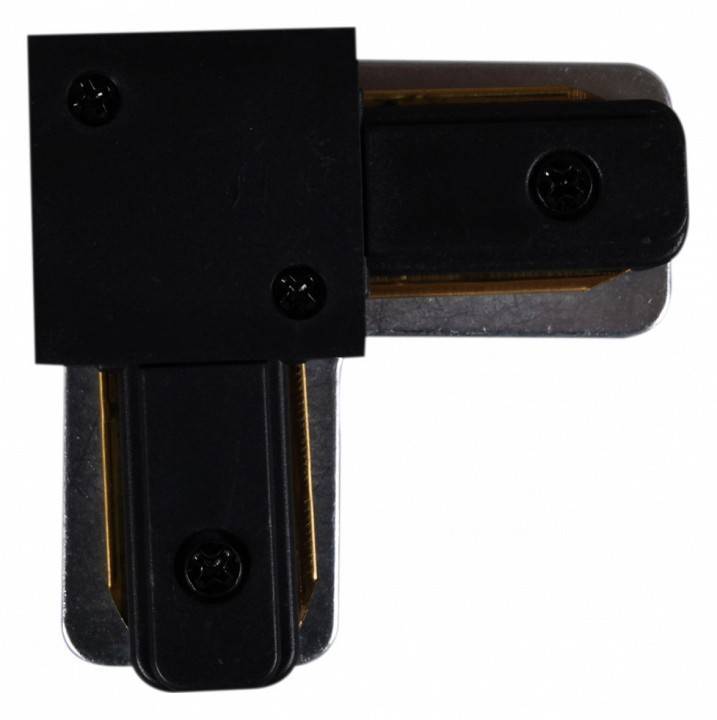 Соединитель угловой L-образный для треков накладных Reluce  RL 06038 corner connector BK