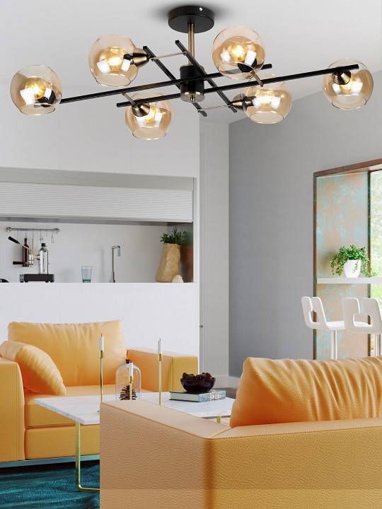 Люстра на штанге Rivoli Hannelore 8хE14 40 Вт Б0051274