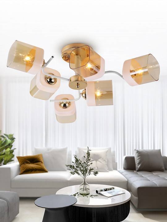 Люстра на штанге Rivoli Nocturne 6хE27 40 Вт Б0054889