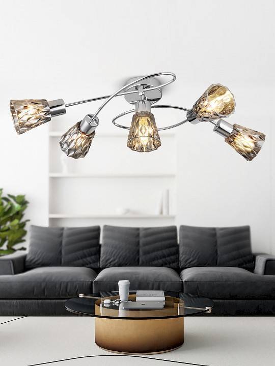 Люстра на штанге Rivoli Florrie 5xE14 40 Вт Б0055374