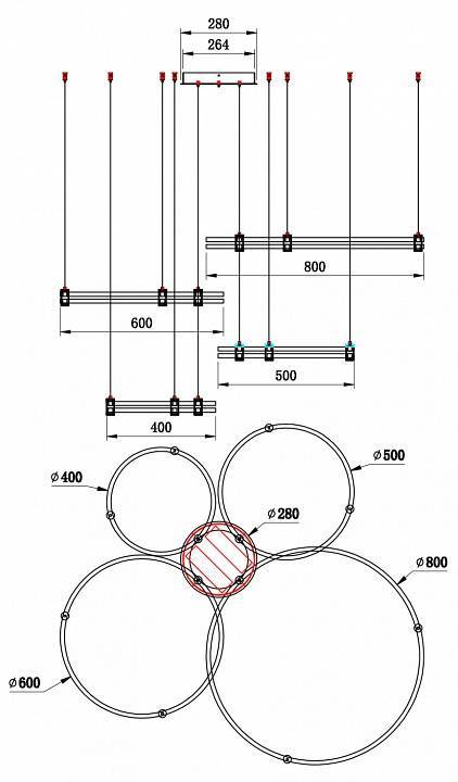 Подвесной светильник Stilfort Tooring 4006/02/04PL