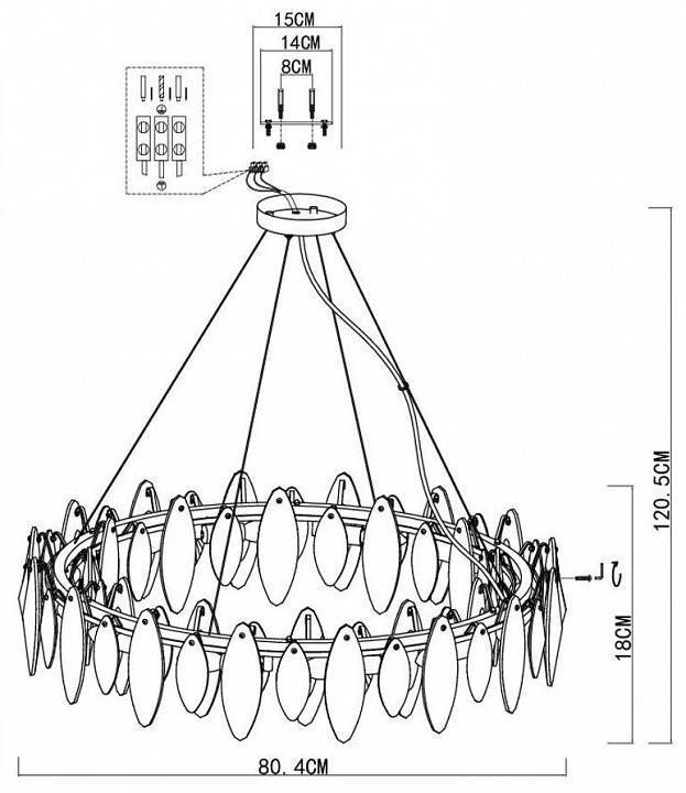 Подвесная люстра ST-Luce Ancona SL1227.303.12