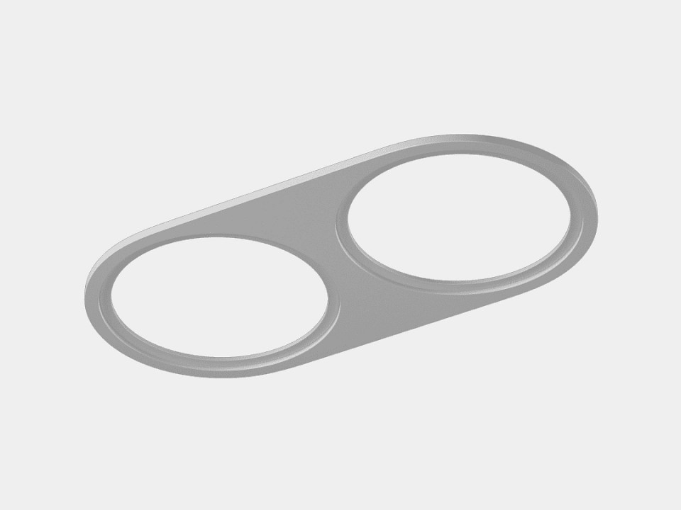 Рамка на 2 светильника SWG PRO COMBO COMBO-1R2-WH