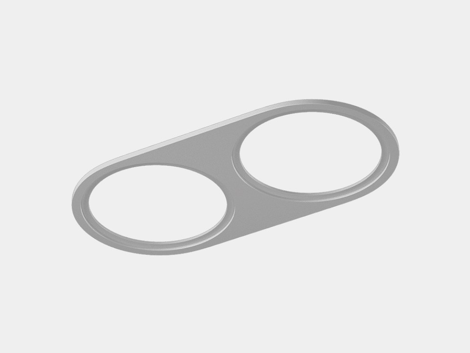 Рамка на 2 светильника SWG PRO COMBO COMBO-4R2-WH