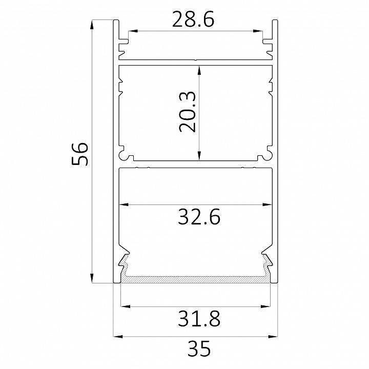 Светильник светодиодный накладной Dekraft 6063 LINE 3556 48 Вт 4000 К 1500 мм белый 0412624