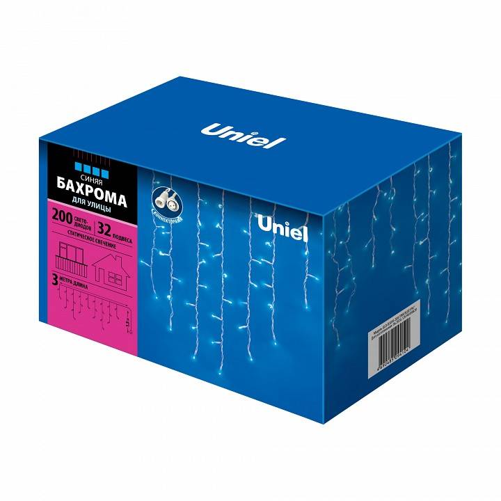 Бахрома световая Uniel ULD-B3010-160/TTK BLUE/WHITE IP44 UL-00002330