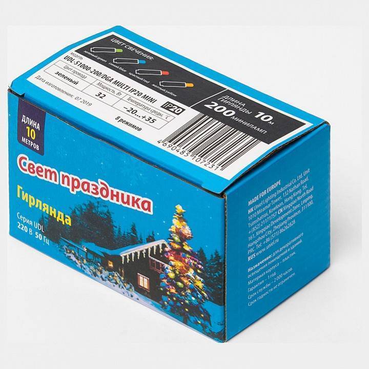 Гирлянда Нить Uniel UDL-S 5 м 50 LED IP20 теплый белый UL-00003945