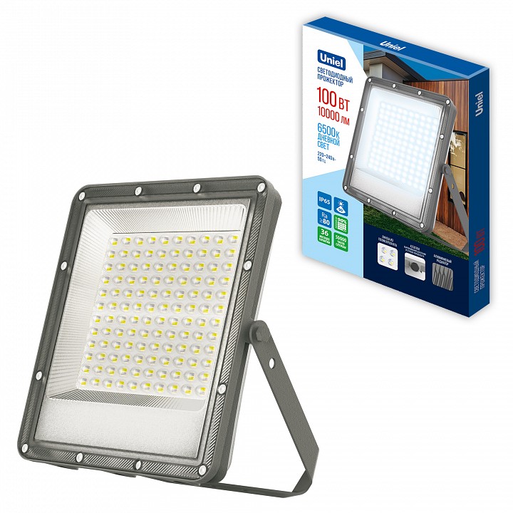 Прожектор светодиодный Uniel ULF-F51D 10 Вт 6500 К с датчиком движения UL-00012759