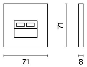 Накладка для розетки RJ-11 или RJ-45 Voltum S70 VLS001401