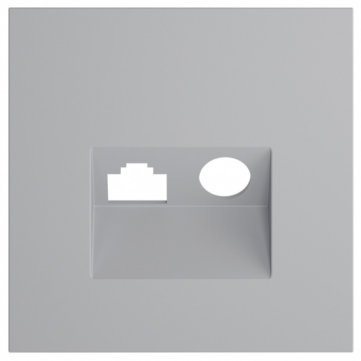 Накладка для ТВ-розетки и RJ-11 или RJ-45 Voltum S70 VLS002716