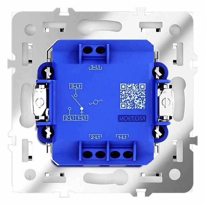 Выключатель проходной одноклавишный без рамки Voltum S70 VLS010301