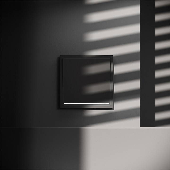 Выключатель проходной одноклавишный с подсветкой без рамки Voltum S70 VLS010408