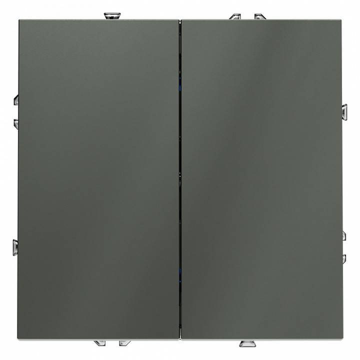 Выключатель двухклавишный без рамки Voltum S70 VLS020106