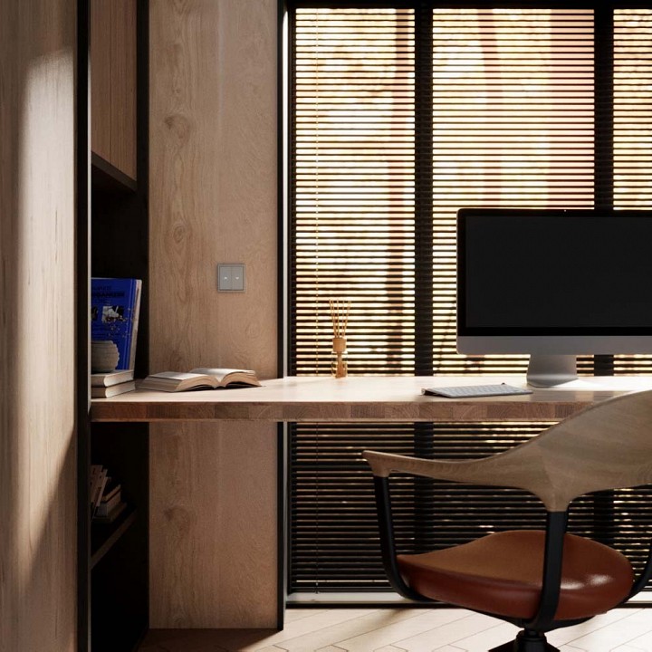 Выключатель для жалюзи без рамки Voltum S70 VLS020705