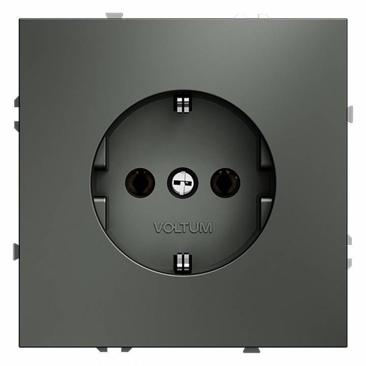 Розетка с заземлением, без рамки Voltum S70 VLS040106