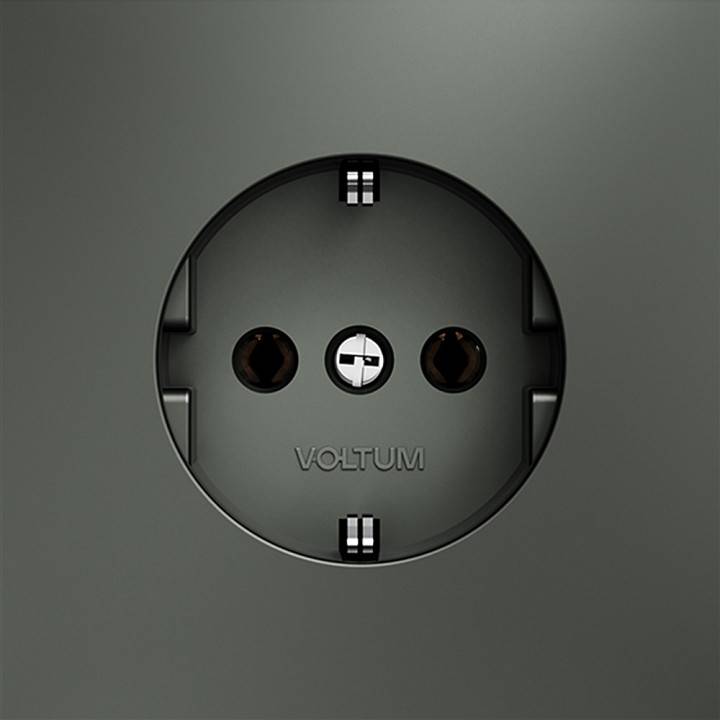 Розетка с заземлением, без рамки Voltum S70 VLS040106
