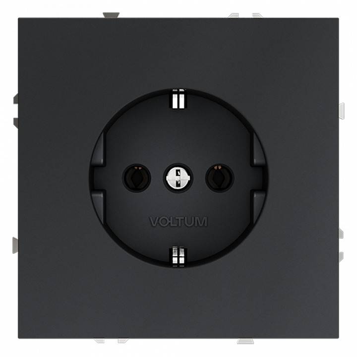 Розетка с заземлением, без рамки Voltum S70 VLS040107