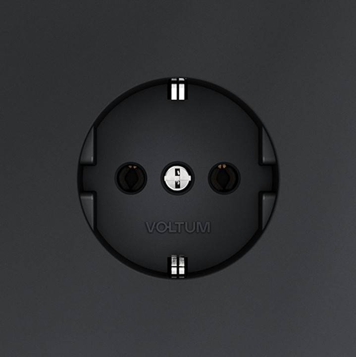 Розетка с заземлением, без рамки Voltum S70 VLS040107