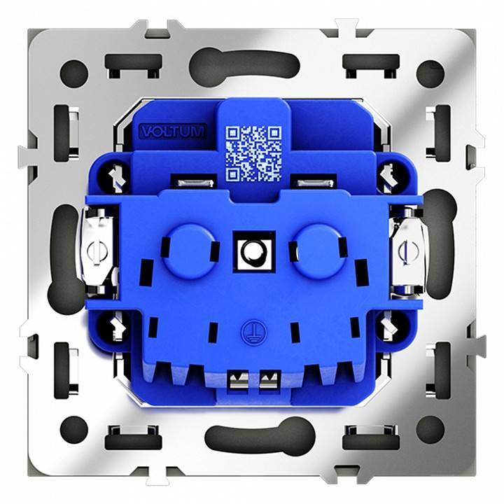 Розетка с заземлением, без рамки Voltum S70 VLS040107