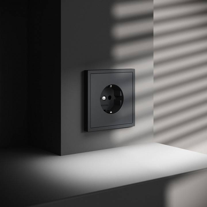 Розетка с заземлением, без рамки Voltum S70 VLS040107