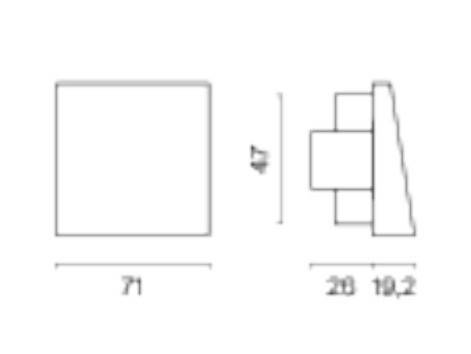Розетка для вывод кабеля без рамки Voltum S70 VLS080207