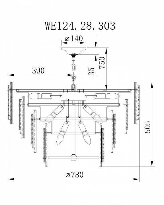Подвесной светильник Wertmark Agati WE124.28.303