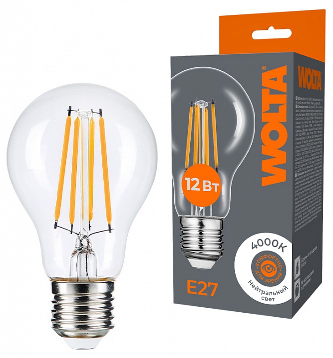 Лампа светодиодная Wolta  WF-A60-12W4KE27