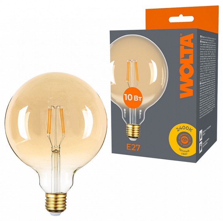 Лампа светодиодная Wolta  WF-G125-10W2.4KE27