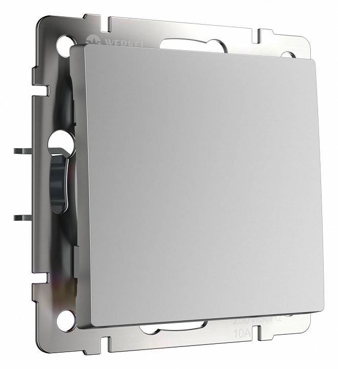 Выключатель одноклавишный без рамки Werkel серебряный W1110006