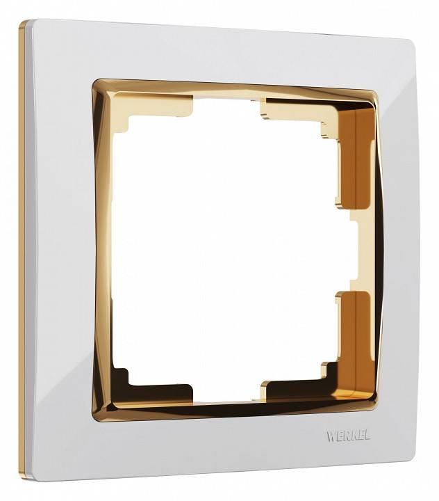 Рамка 1-постовая Werkel белый / золото W0011933