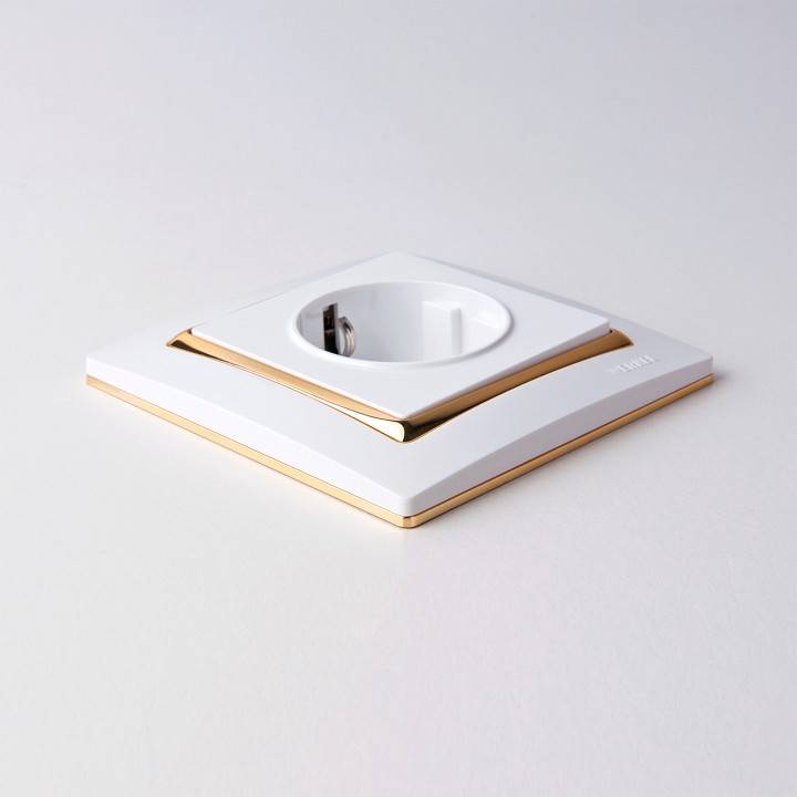 Рамка 1-постовая Werkel белый / золото W0011933