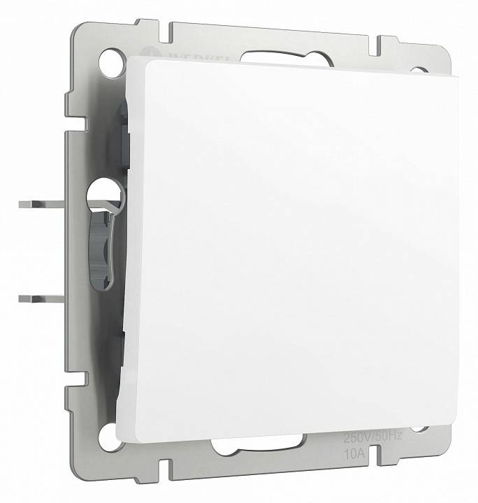 Выключатель одноклавишный без рамки Werkel Белые матовые W1110061